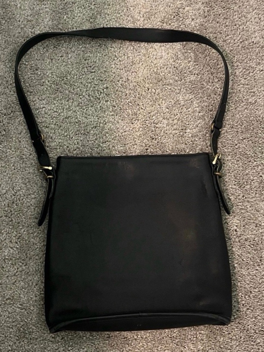 Vintage Coach Black Leather Bag